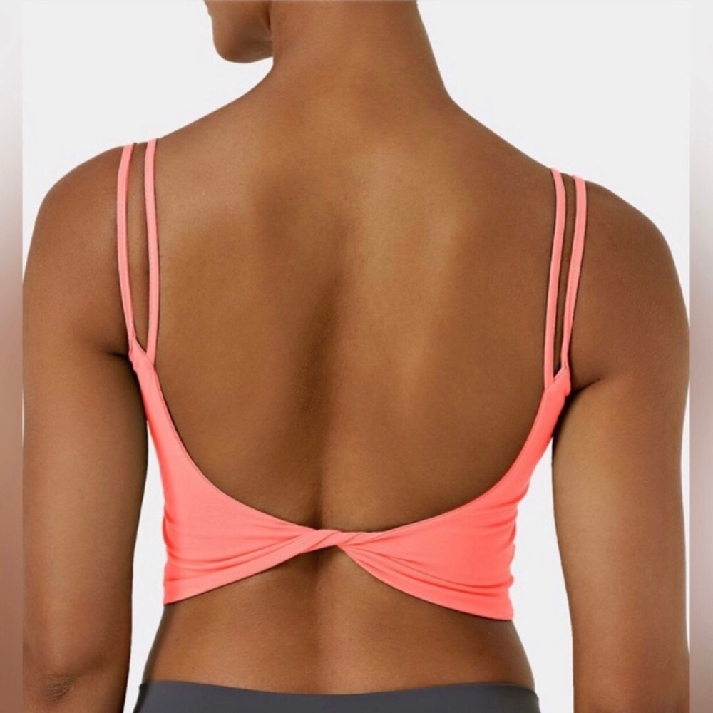 NWT Halara In My Feels Double Straps Backless Twisted Cropped Yoga Tank Top